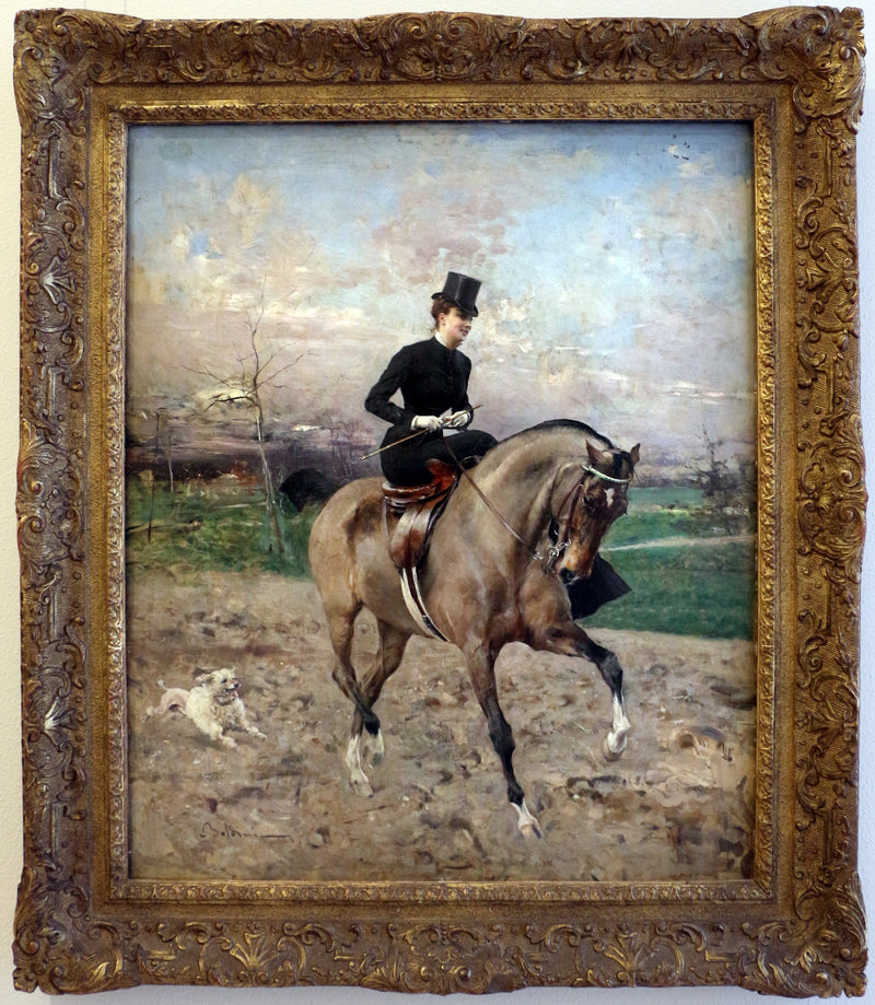 Alice Regnault på häst - Giovanni Boldini