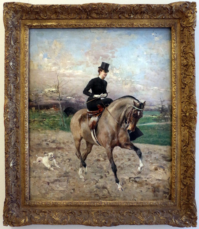 Alice Regnault på häst - Giovanni Boldini