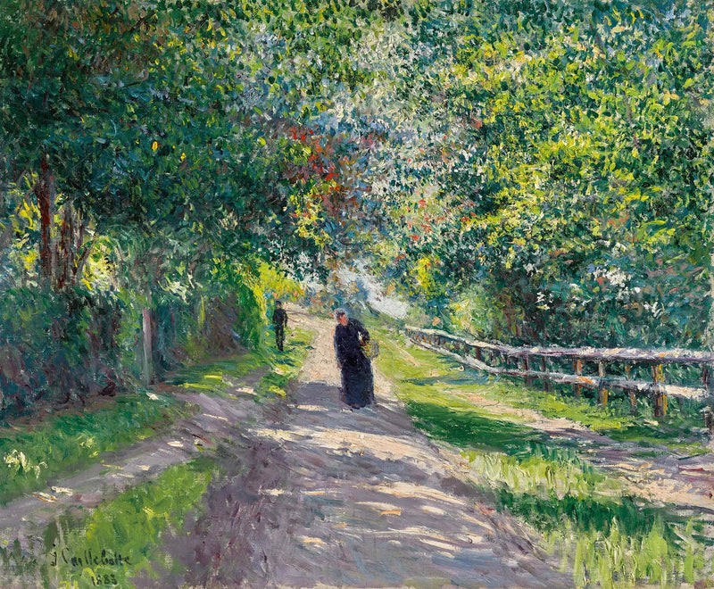 Alléen vid Villa des Fleurs i Trouville - Gustave Caillebotte