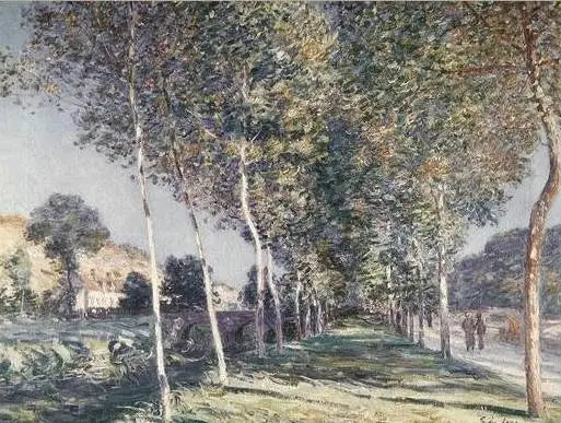 Poppelallé i närheten av Moret-sur-Loing - Alfred Sisley