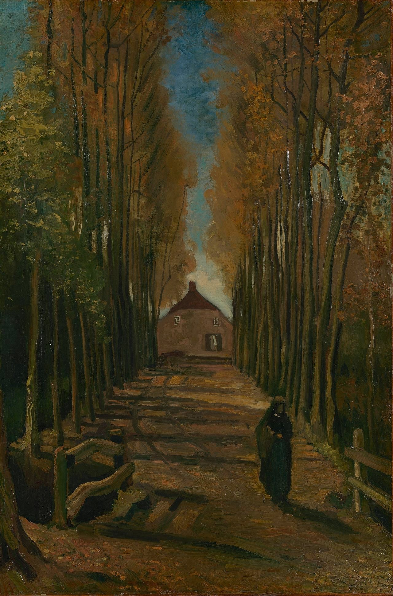Reproduction du tableau « Allée des Peupliers en Automne - Vincent van Gogh » par Alpha Reproduction en peinture à l’huile