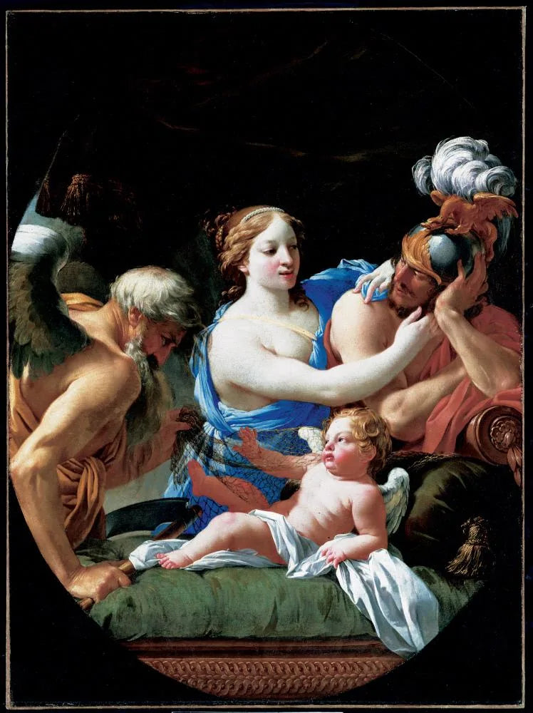 allé med Venus, Cupidon och Chronos - Simon Vouet