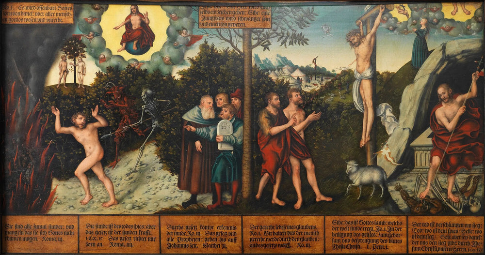 Allégorie de la loi et de la grâce - Lucas Cranach the Elder - Alpha Reproduction