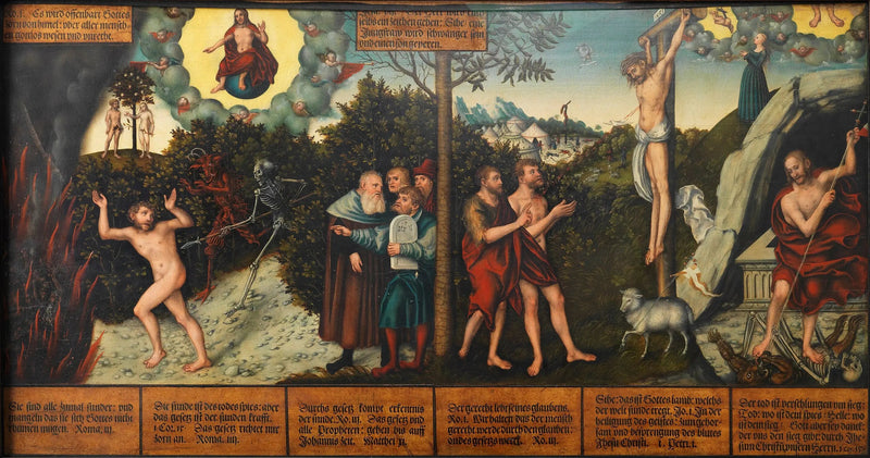 Allégorie de la loi et de la grâce - Lucas Cranach den äldre