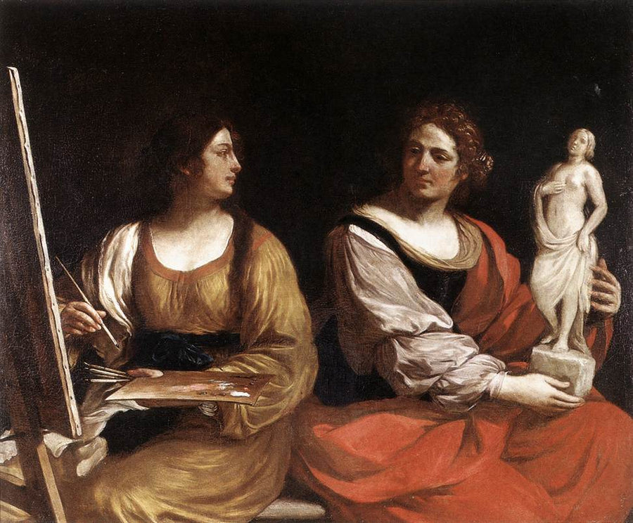 Allégorie av målning och skulptur - Guercino