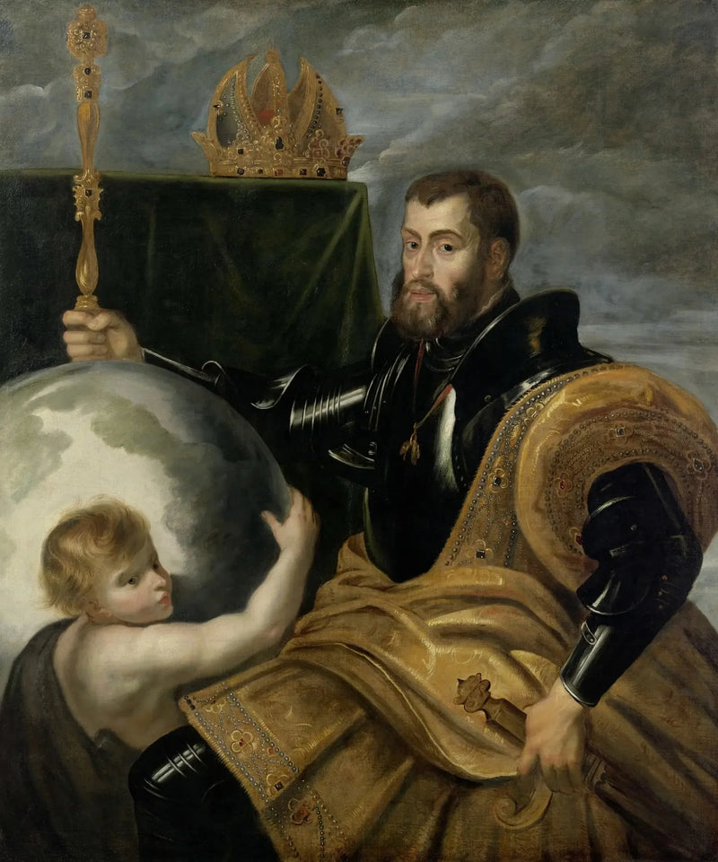 Allegori om kejsar Karl som härskare över stora riken - Peter Paul Rubens