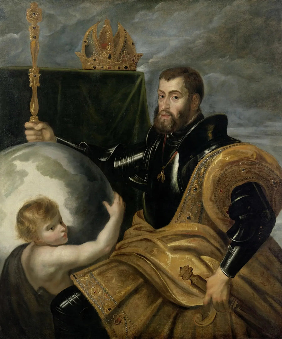 Allegori om kejsar Karl som härskare över stora riken - Peter Paul Rubens