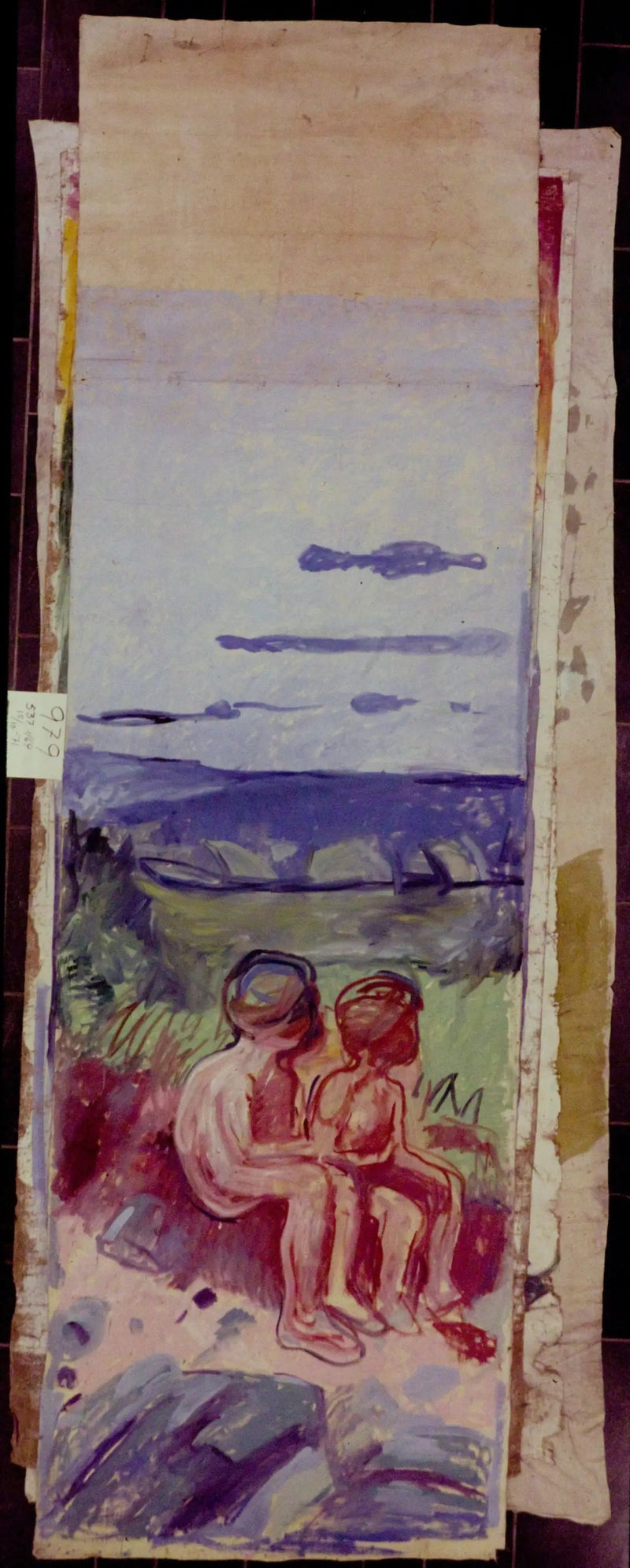 Alma Mater: två sittande barn - Edvard Munch