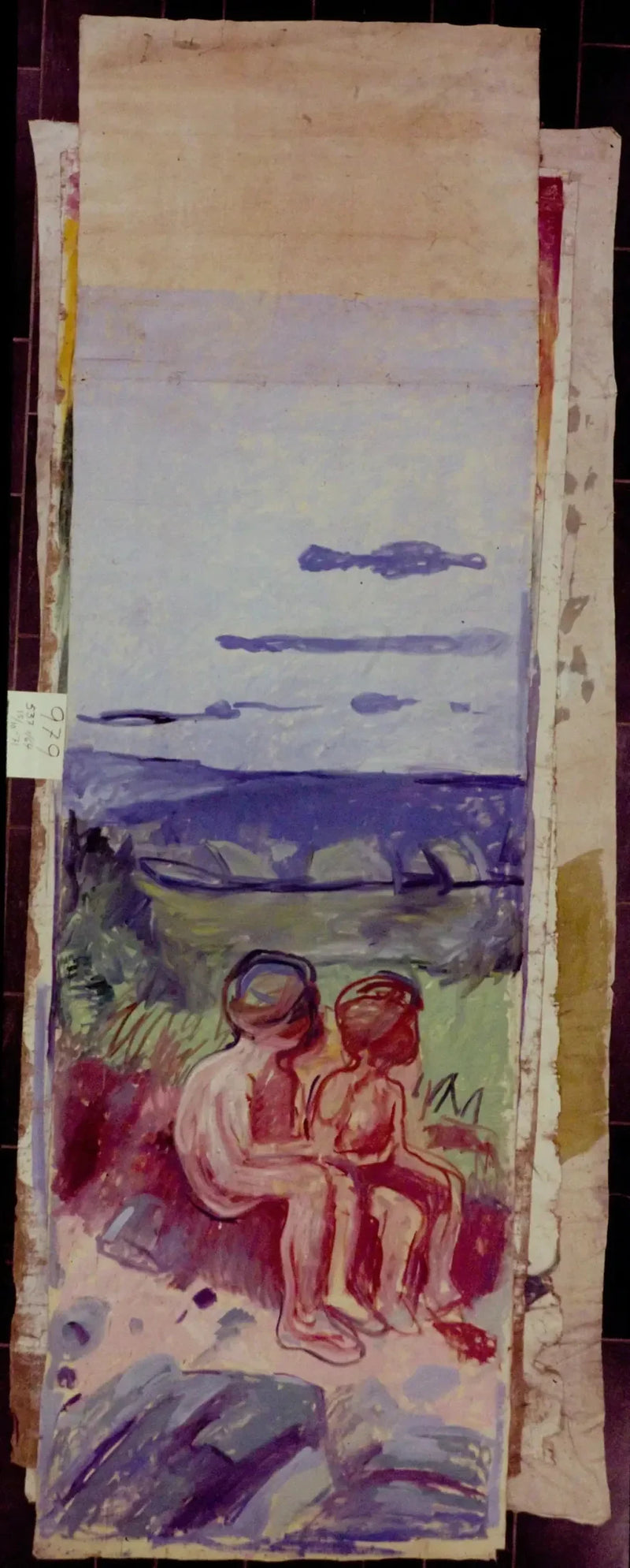 Alma Mater: två sittande barn - Edvard Munch