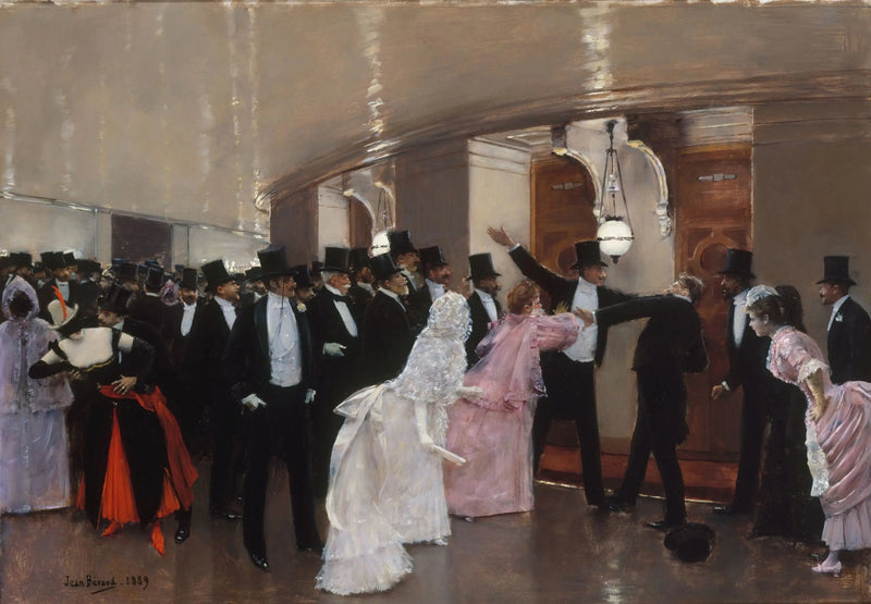 Bråk i operans korridorer - Jean Béraud