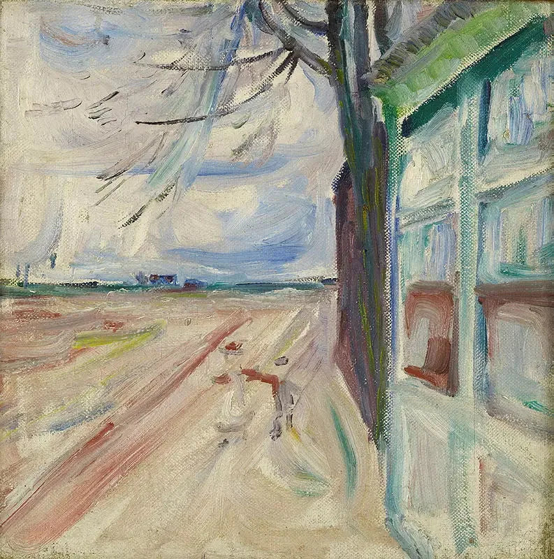 Vid floden, Warnemünde - Edvard Munch