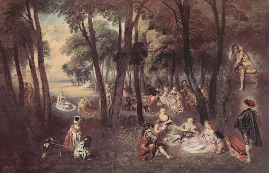 Lantlig nöjespark - Antoine Watteau