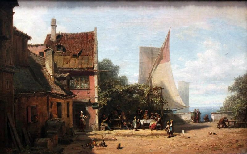 Gamla tavernan vid sjön Starnberger - Carl Spitzweg