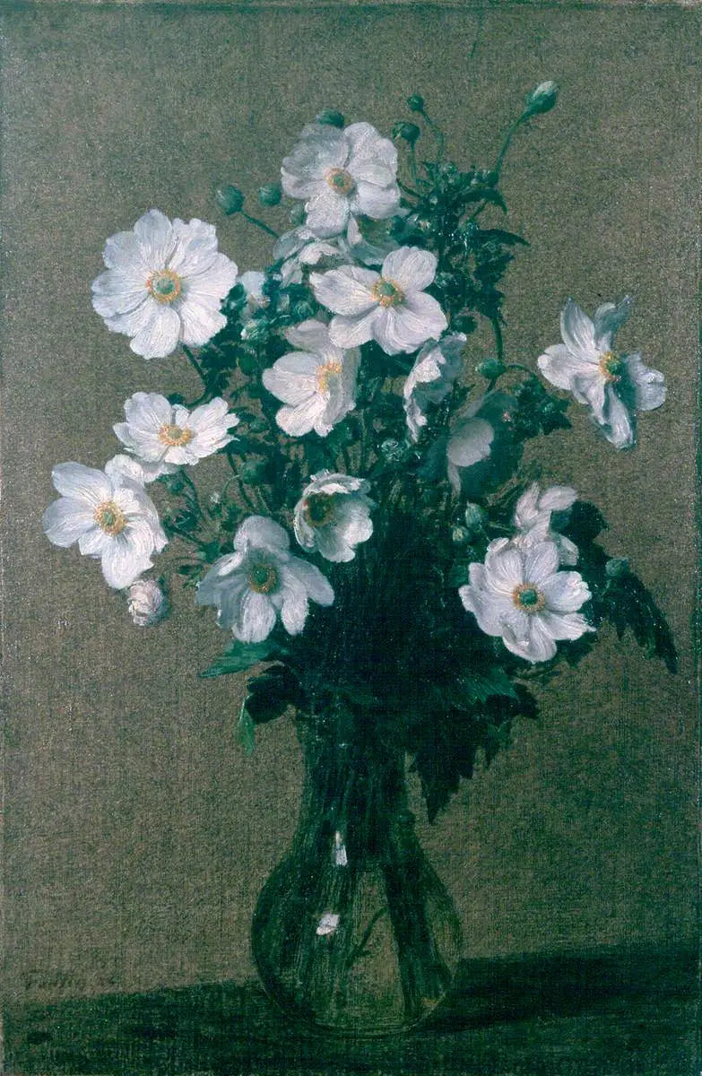 Japanska anemoner - Henri Fantin-Latour