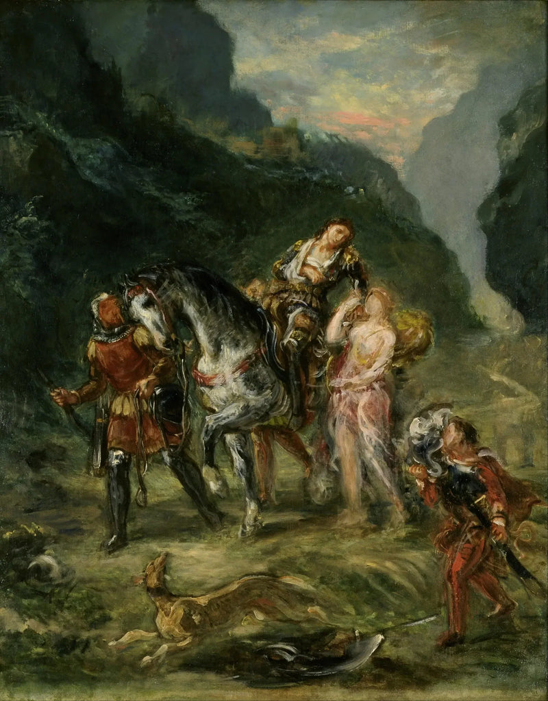 Angelique och den sårade Medoro - Eugène Delacroix
