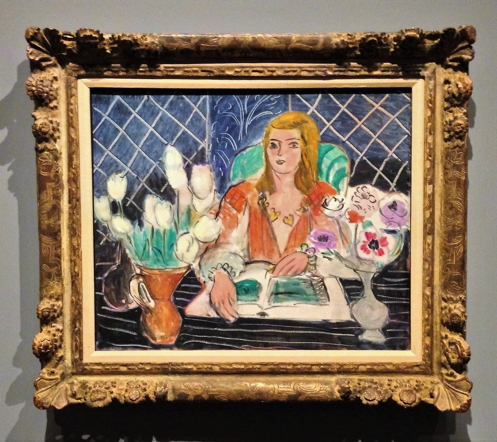 Annelies, vita tulpaner och anemoner - Henri Matisse