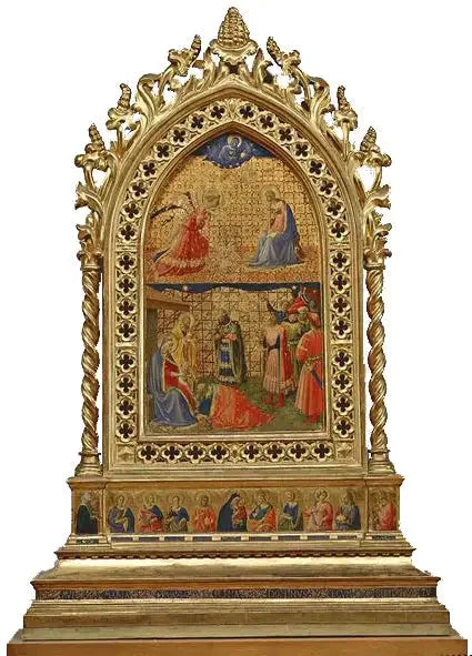 Ängelns förkunnelse och de vise mäns tillbedjan - Fra Angelico