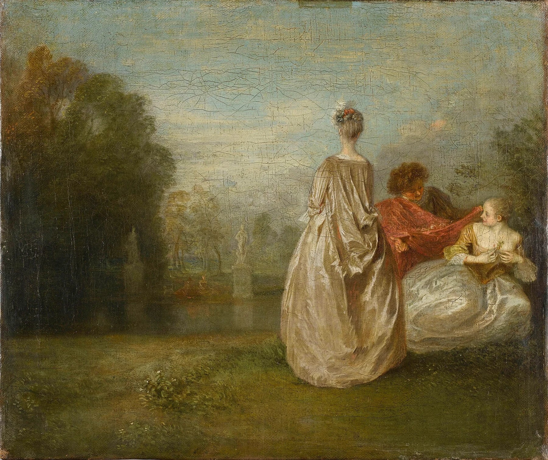 Les Deux Cousines, peinture d’Antoine Watteau