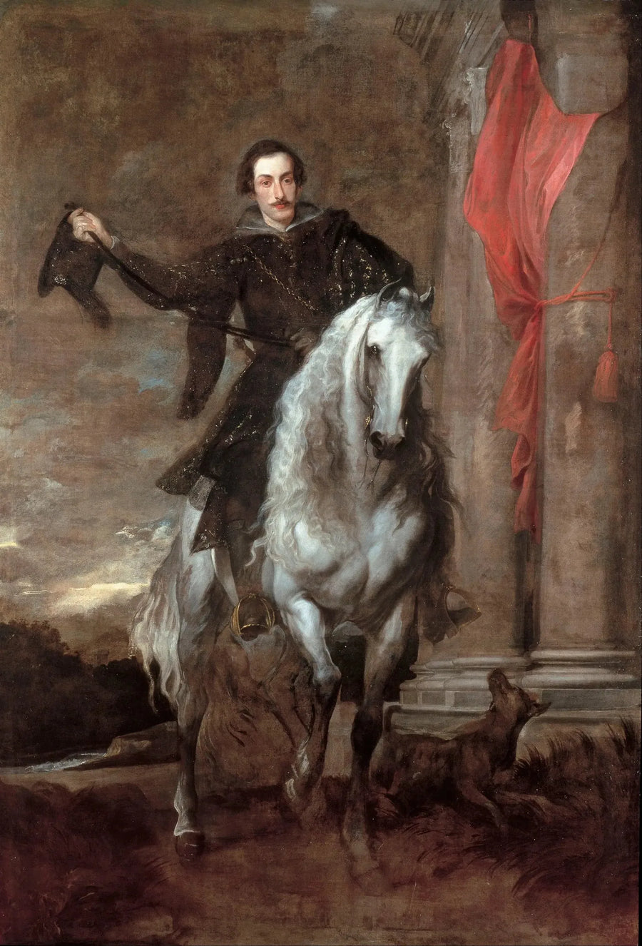 Anton Giulio Brignole Säljs till häst - Antoine van Dyck