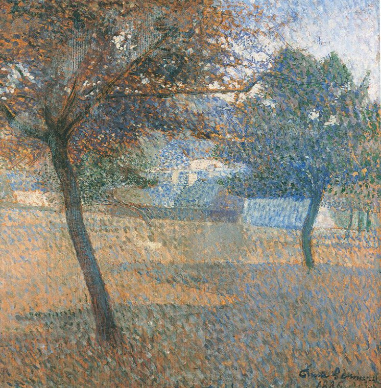 Augusti, fruktträdgård i Pont Aven - Émile Bernard