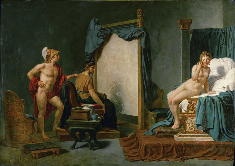 Apelles målar Campaspe i närvaro av Alexander - Jacques-Louis David