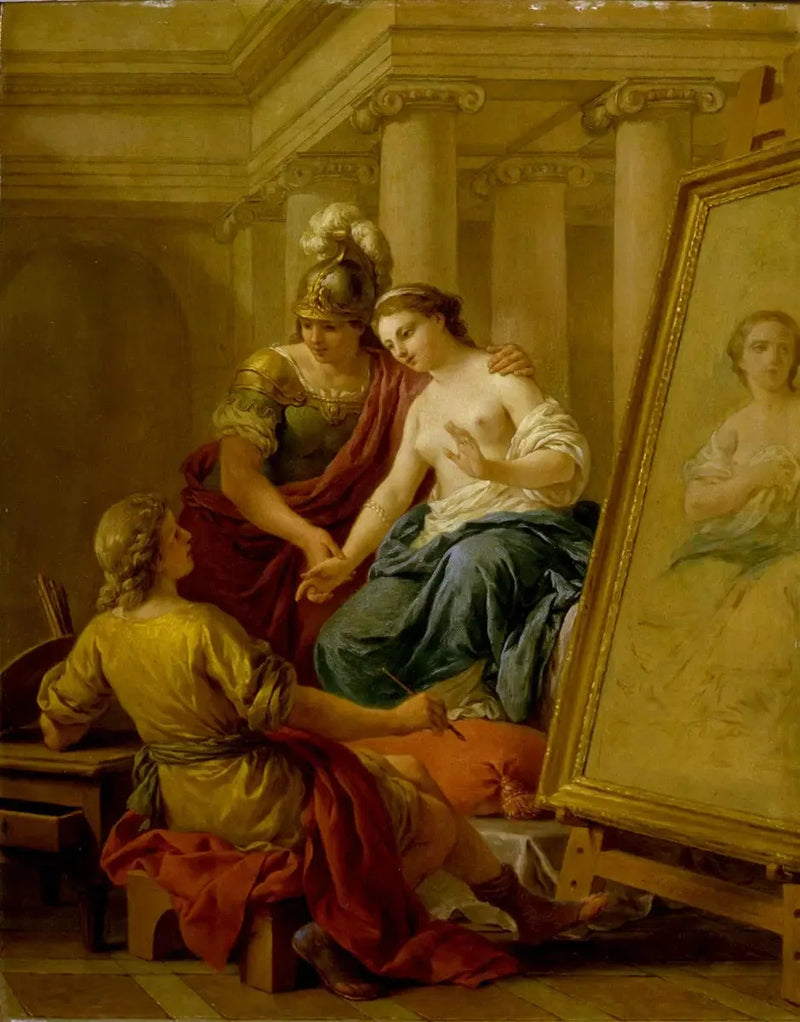 Apelle blir förälskad i Campaspe - Louis Jean François Lagrenée