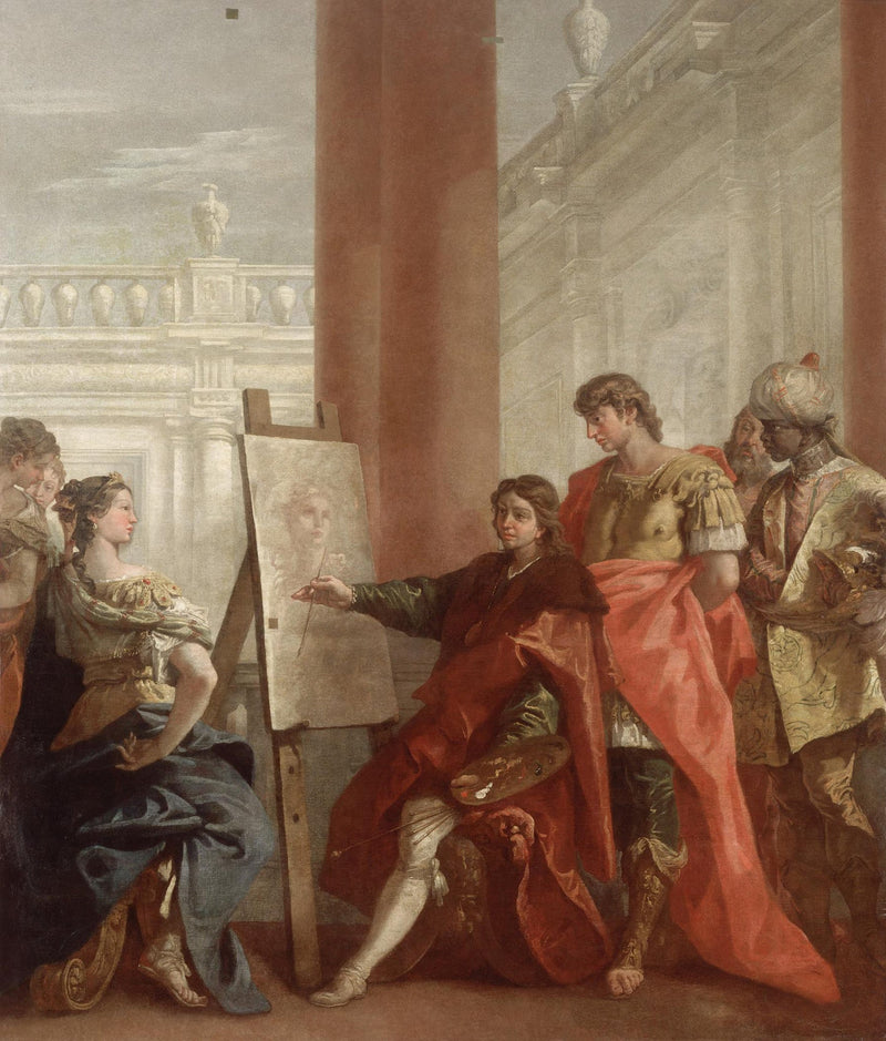 Apelles målar Campaspa - Sebastiano Ricci