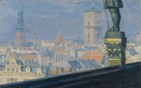 Översikt över Köpenhamns Rådhus - Peder Severin Krøyer