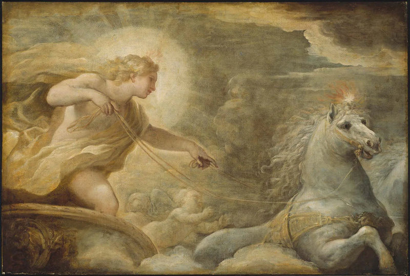 Apollon i sin vagn - Luca Giordano