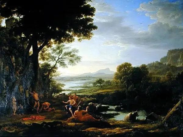 Apollon skär av Marsyas - Claude Lorrain