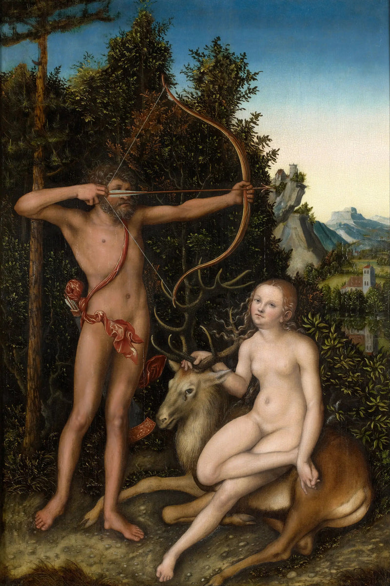 Apollon och Diane - Lucas Cranach den äldre