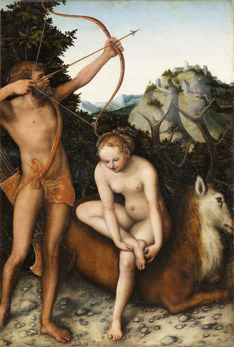 Apollon och Diane - Lucas Cranach den äldre