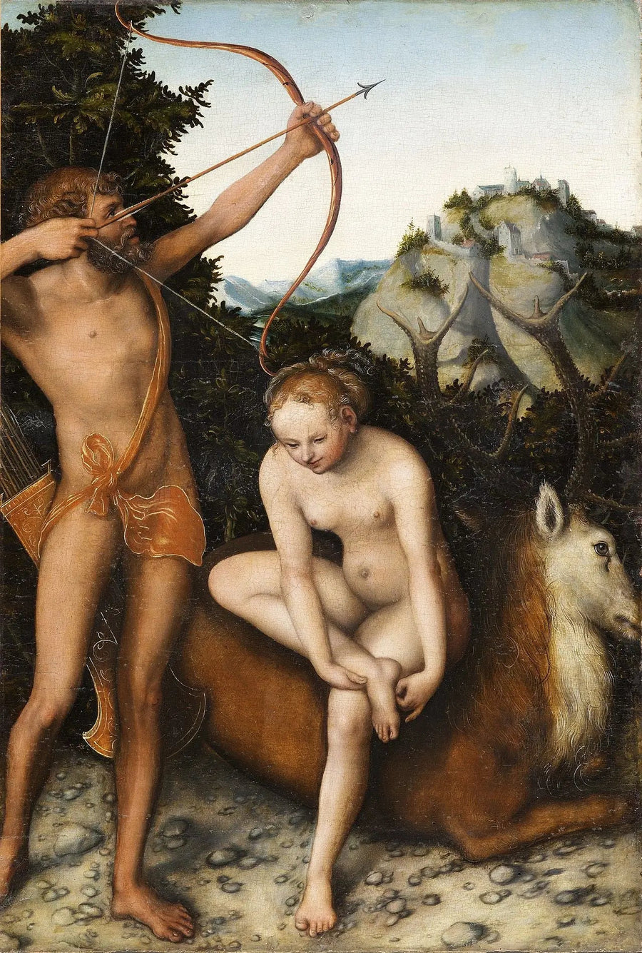 Apollon och Diane - Lucas Cranach den äldre