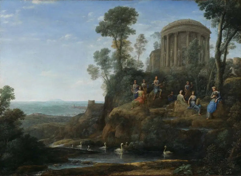 Apollon och Muserna på Helikonberget - Claude Lorrain