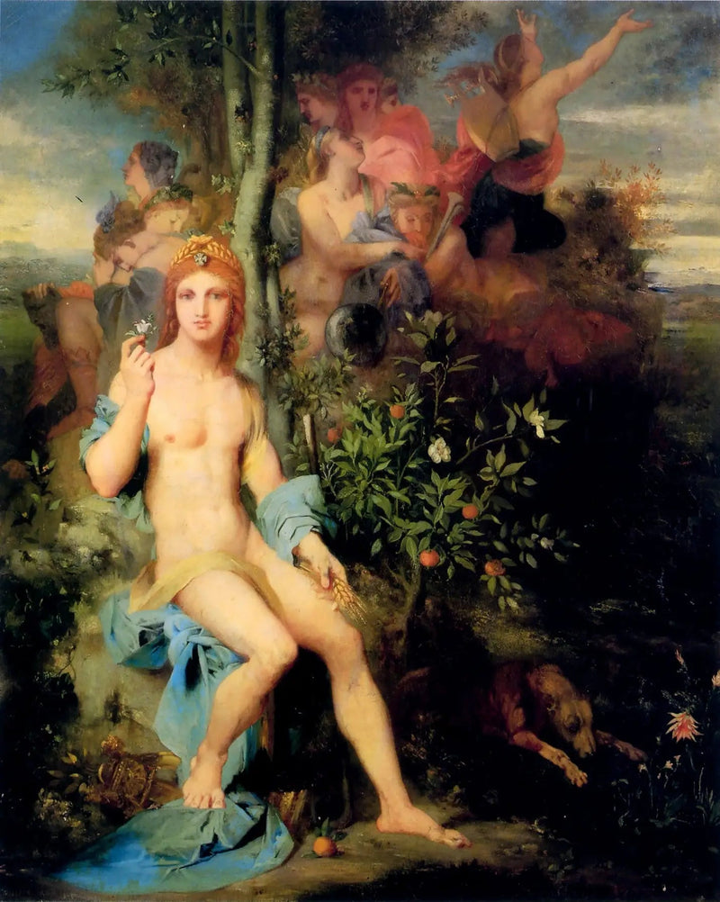 Apollon och de nio musorna - Gustave Moreau