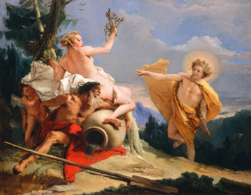 Apollon jagar Daphné - Giovanni Battista Tiepolo