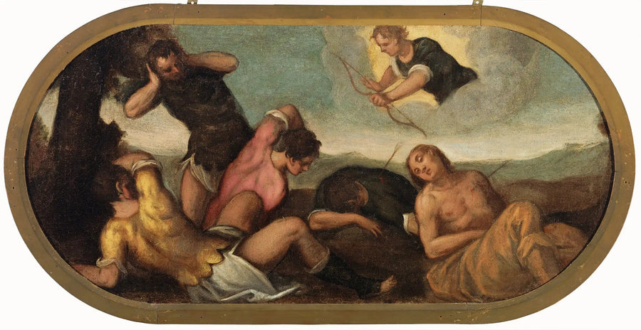 Apollon skjuter på Niobés barn - Paul Véronèse