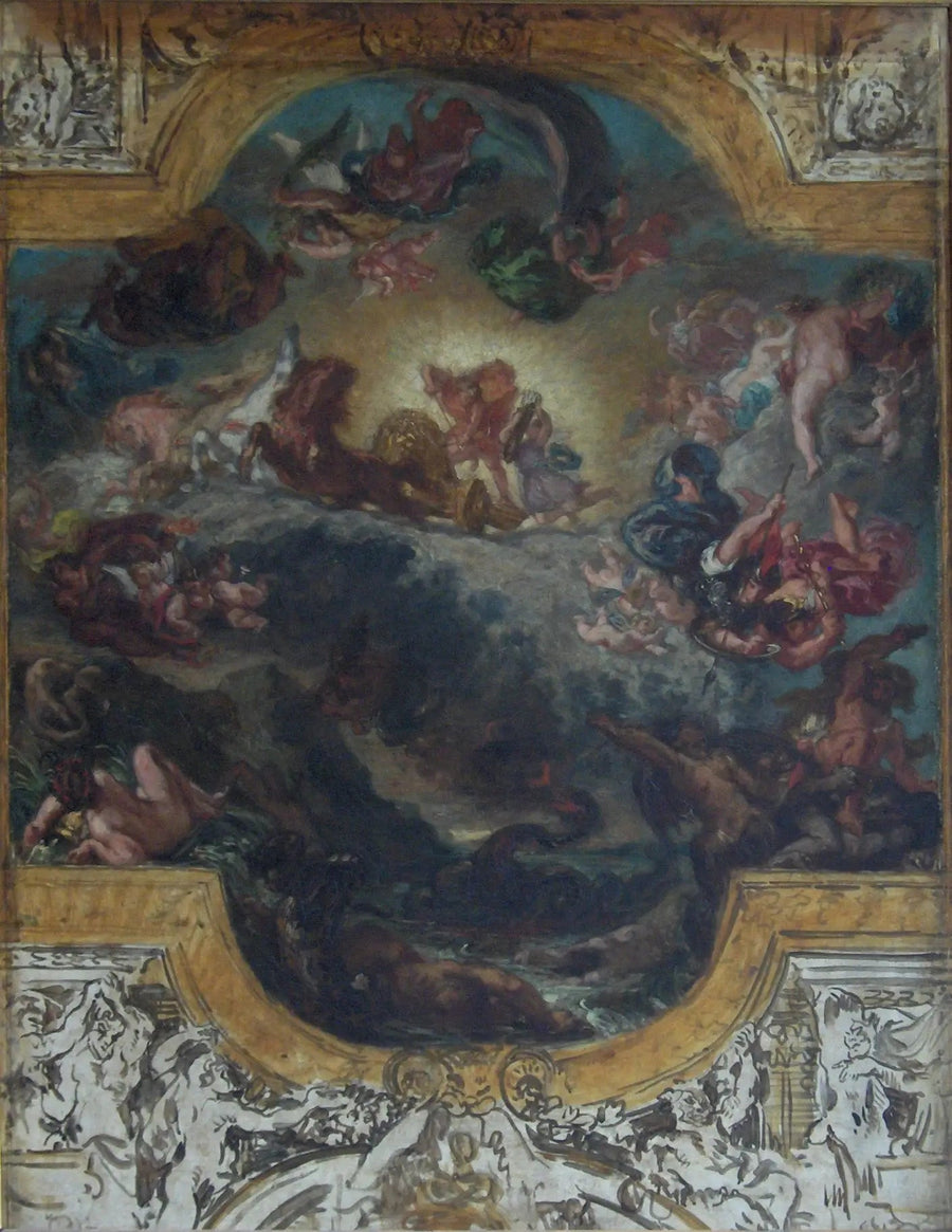 Apollon segrande över ormen Python - Eugène Delacroix
