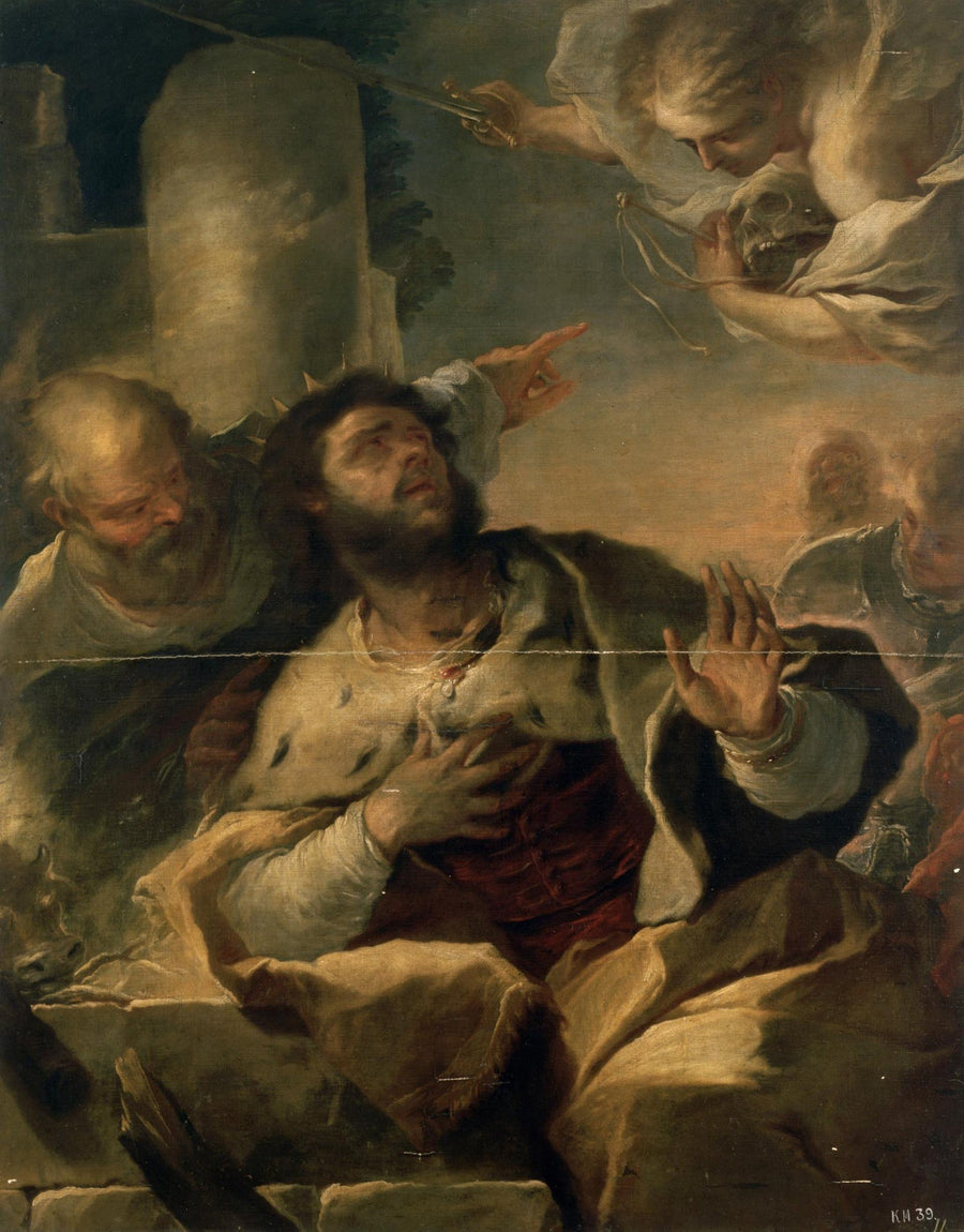 Änglabon till kung David - Luca Giordano