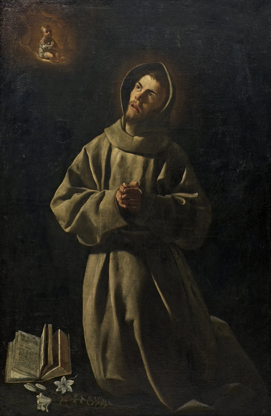 Uppenbarelsen av Jesusbarnet vid Saint Antoine de Padoue - Francisco de Zurbarán