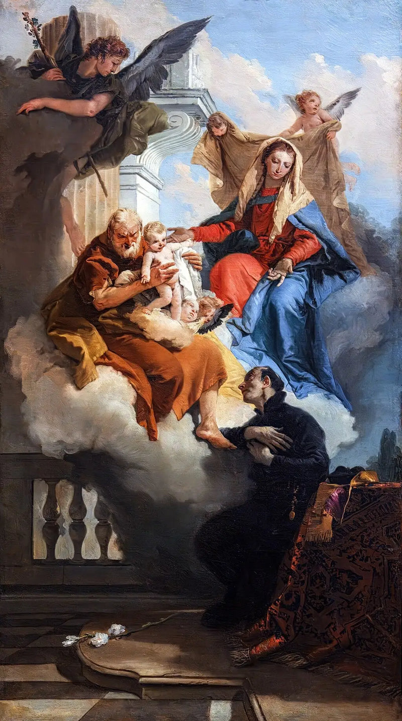 Uppenbarelsen av den heliga familjen vid Gaétan de Thiene - Giovanni Battista Tiepolo