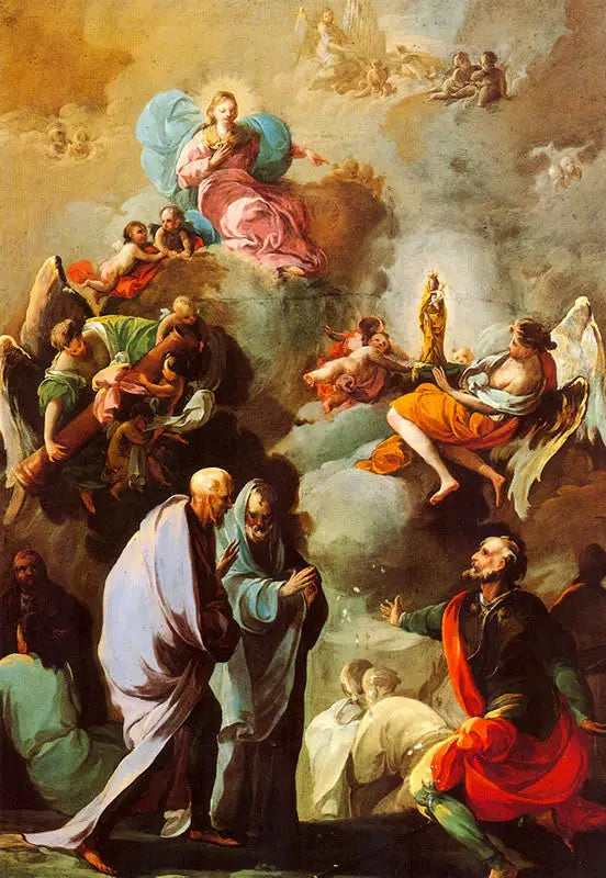 Jungfruns uppenbarelse för aposteln Jakob och hans lärjungar i Zaragoza - Francisco de Goya