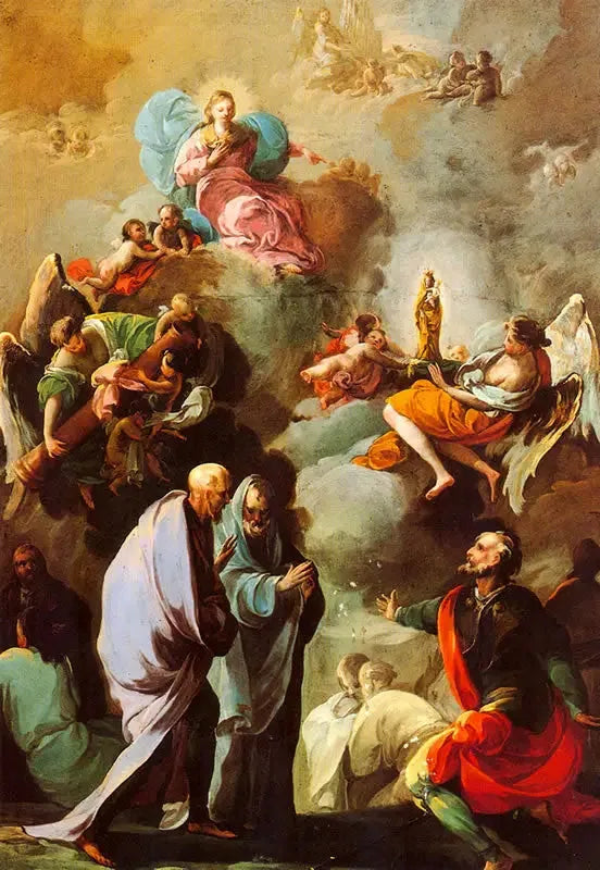 Jungfruns uppenbarelse för aposteln Jakob och hans lärjungar i Zaragoza - Francisco de Goya