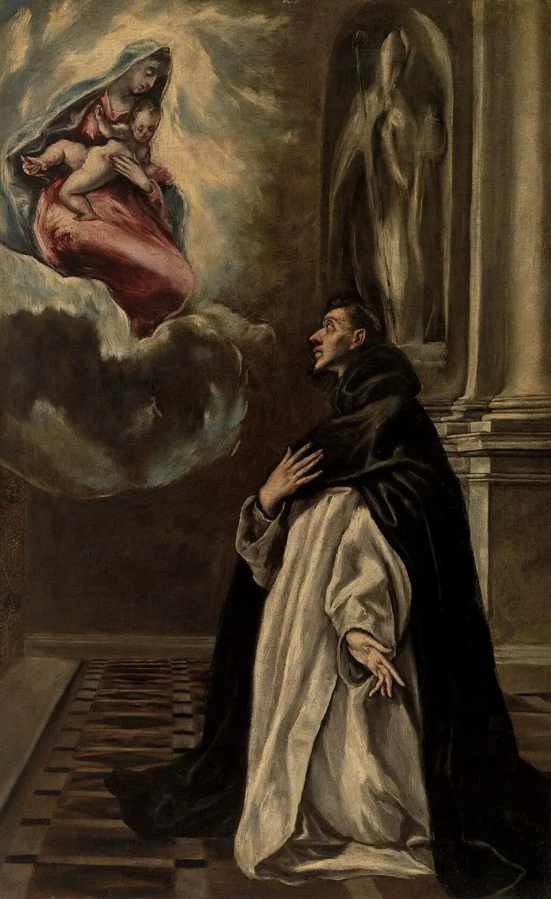Uppenbarelsen av Jungfru Maria och barnet vid Sankte Hyacinth - El Greco