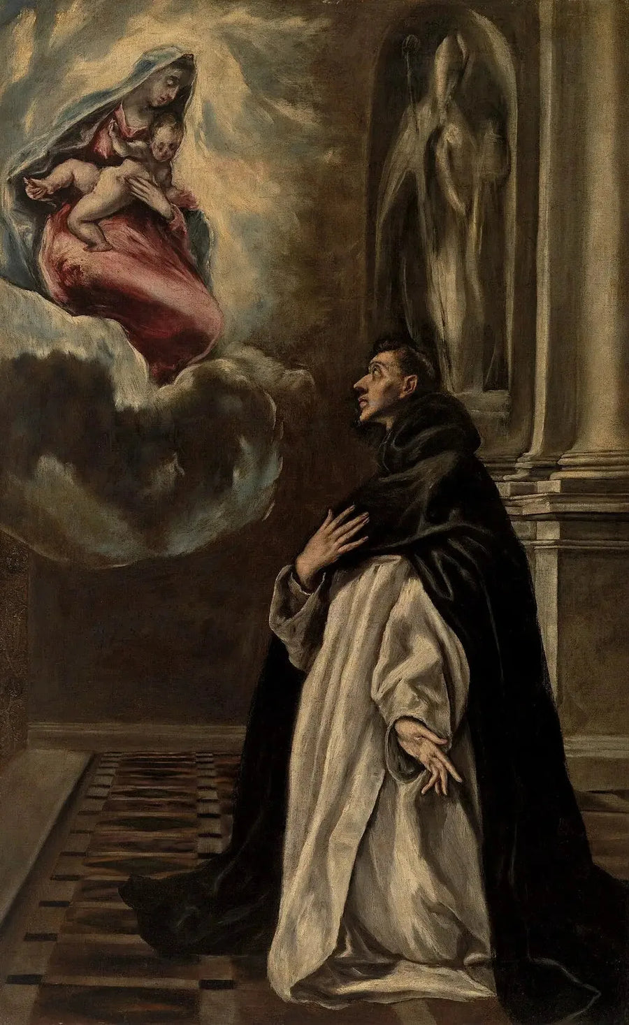 Uppenbarelsen av Jungfru Maria och barnet vid Sankte Hyacinth - El Greco