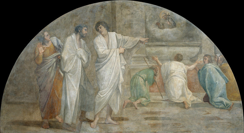 Uppenbarelse av helige Didaque ovanför hans grav - Annibale Carracci