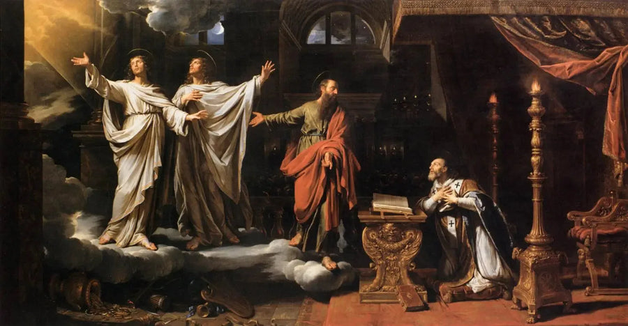 Uppenbarelsen av Saint Gervais och Saint Protais vid Saint Ambroise - Philippe de Champaigne