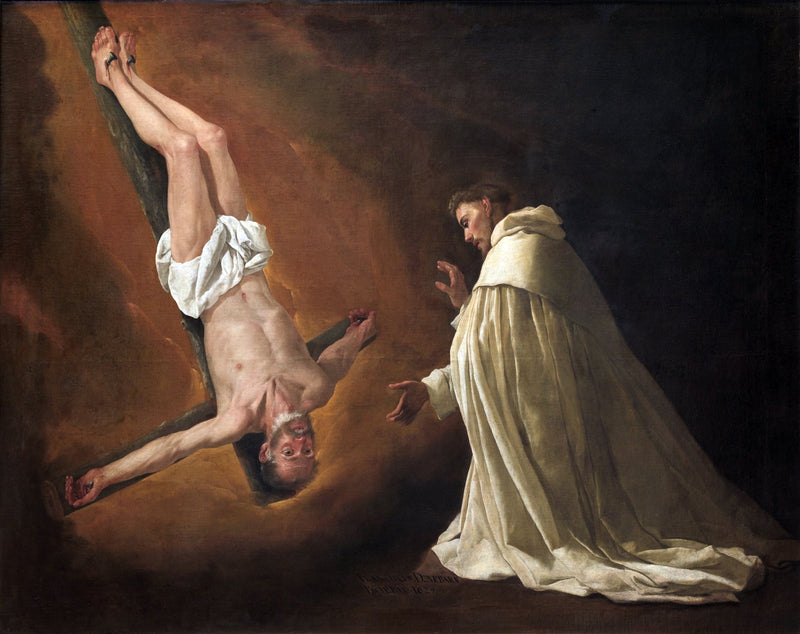 Uppenbarelse av Sankt Petrus vid Sankt Pierre Nolasque - Francisco de Zurbarán