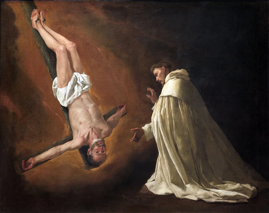 Uppenbarelse av Sankt Petrus vid Sankt Pierre Nolasque - Francisco de Zurbarán
