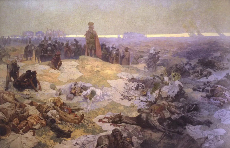 Efter slaget vid Grunwald - Alphonse Mucha